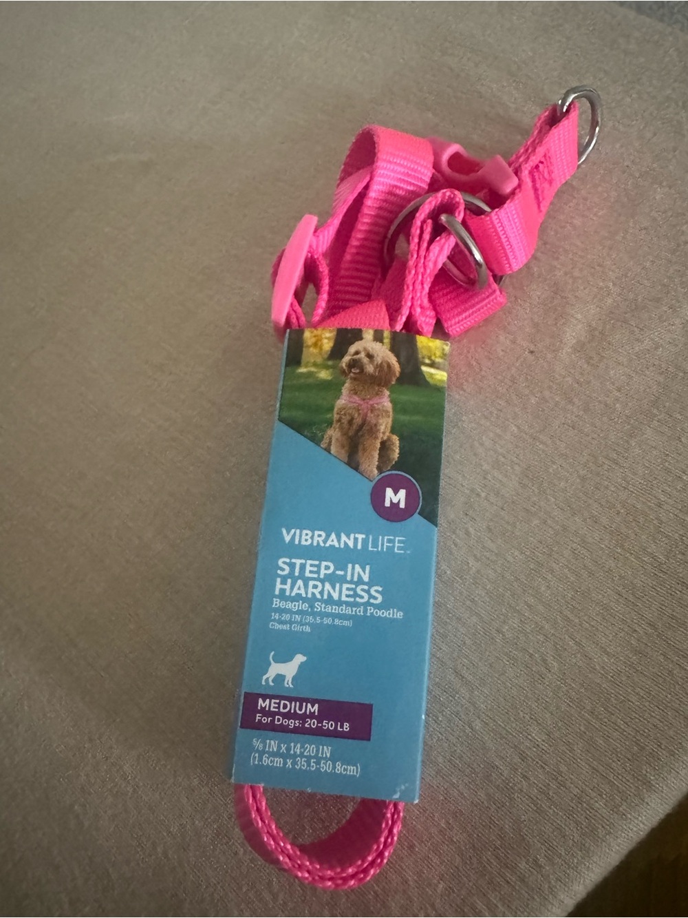 Vibrant Hot Pink Step-In Dog Harness